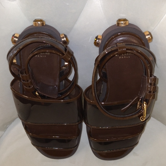Classic Givenchy Runway embellished brown gladiators size 5 - Picture 4 of 7